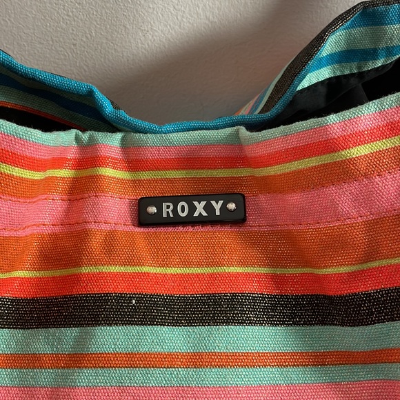 Striped Roxy Purse Metallic Colourful Stripes. GUC - Picture 2 of 6